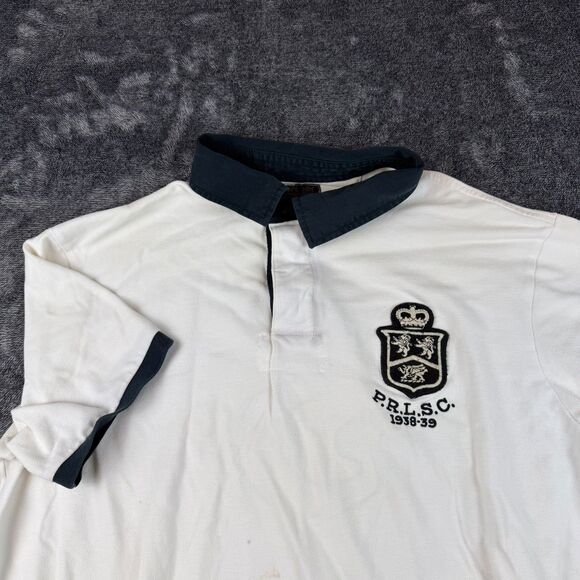 Vtg Polo Ralph Lauren S.C Rugby Polo Short Sleeve Crest #3 Men's XXL *Read - Picture 1 of 13